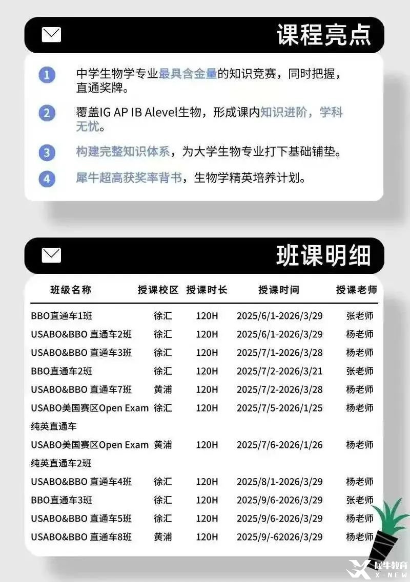 国际生打生物竞赛3个就够！USABO/BBO/BrainBee金牌培训课程推荐