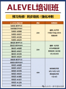 终于把Alevel选课讲清楚了~附ALEVEL培训班课表