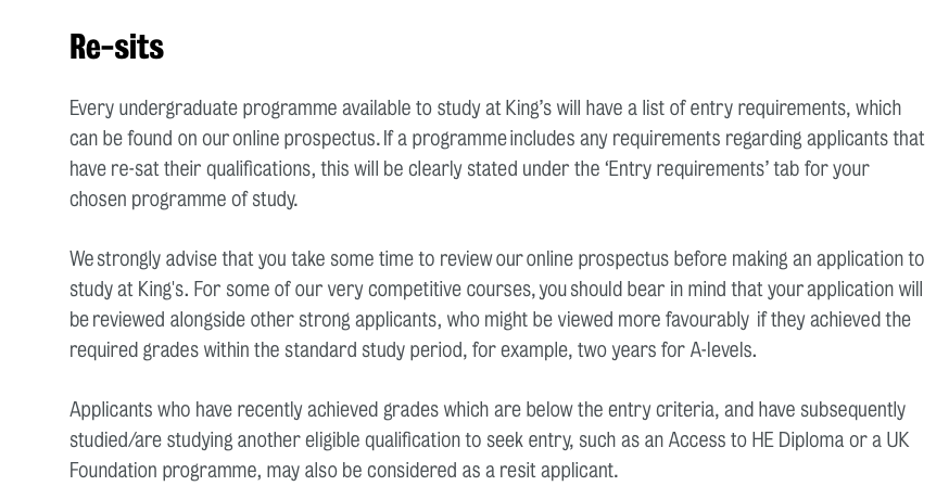 英国哪些大学不接受重考A-Level？