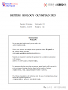 2025年BBO生物真题及解析！