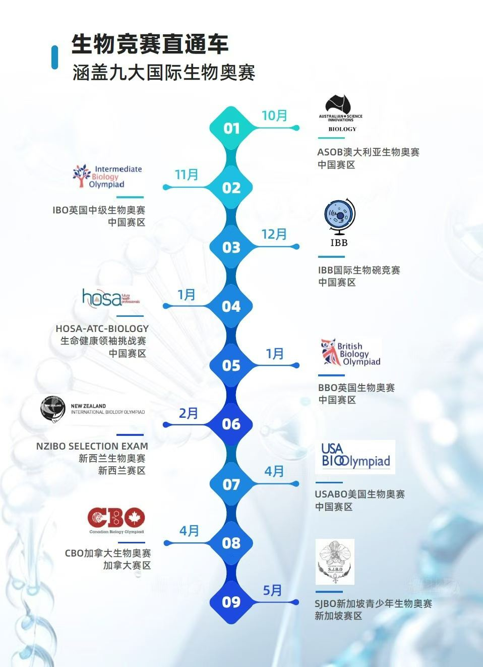 一篇看懂主流国际生物竞赛有哪些！机构USABO/BBO生物竞赛全程班、集训夏令营全覆盖~