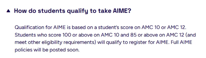 AMC10晋级AIME分数线固定100分 晋级需答对多少题